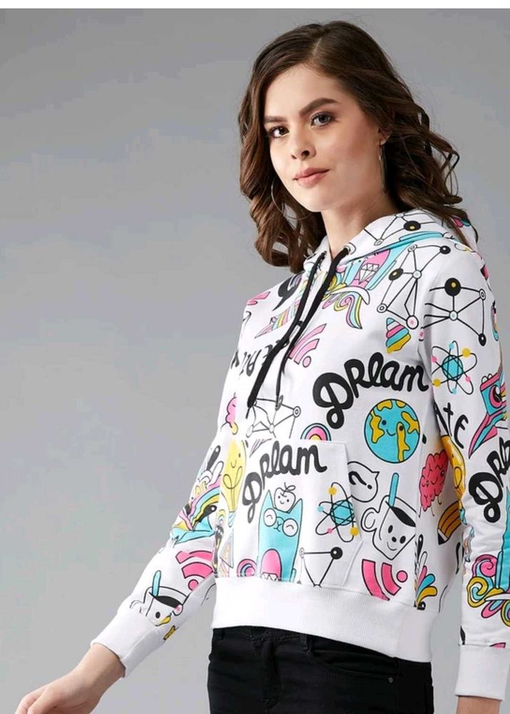 Fun Graphic Print Hoodie