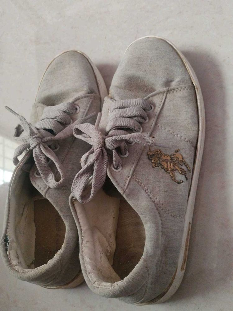 Gray Polo Sneakers