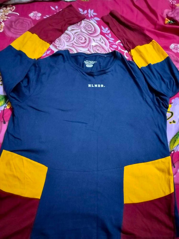HLNDR Colorblock Full Sleeves T-Shirt