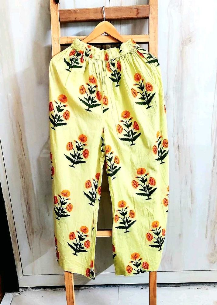 Printed Cotton Plazzo Waist Size-26-28