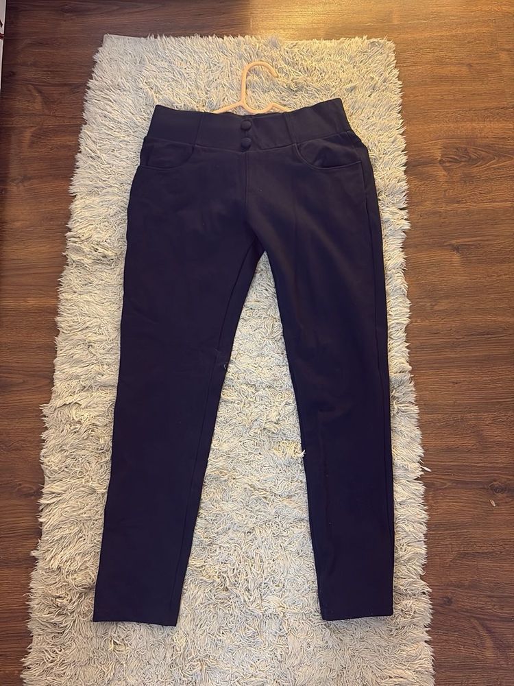 Stylish Dark Blue Women's Pants