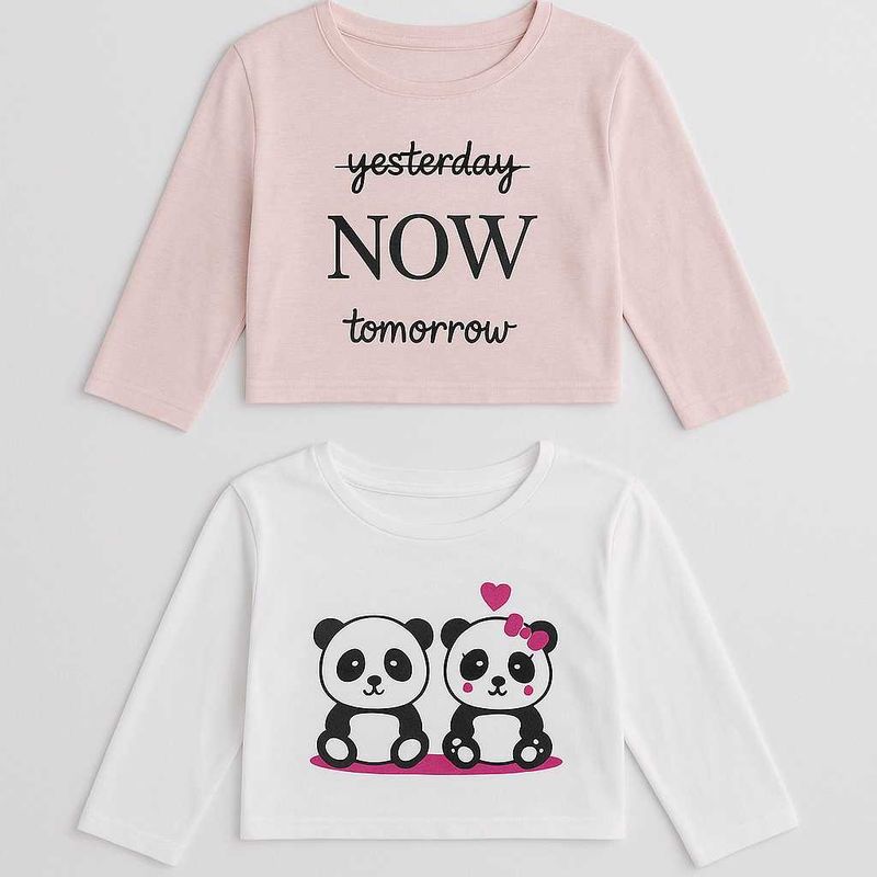 Motivational &amp; Cute Panda Long Sleeve Collection