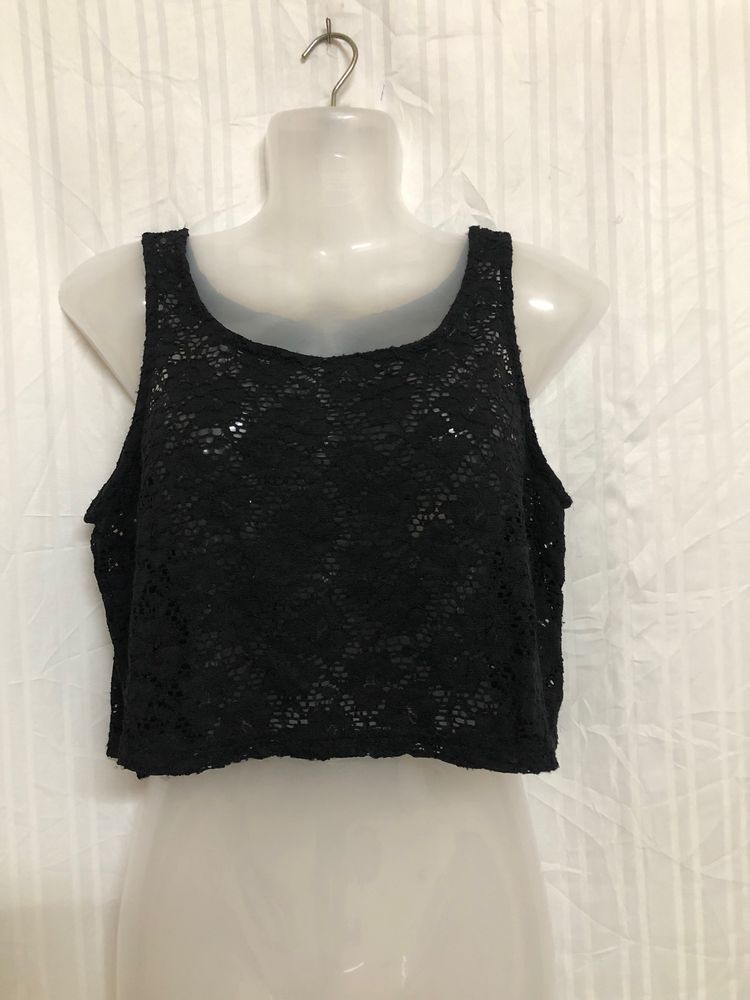 Net Collection Black Lace Top