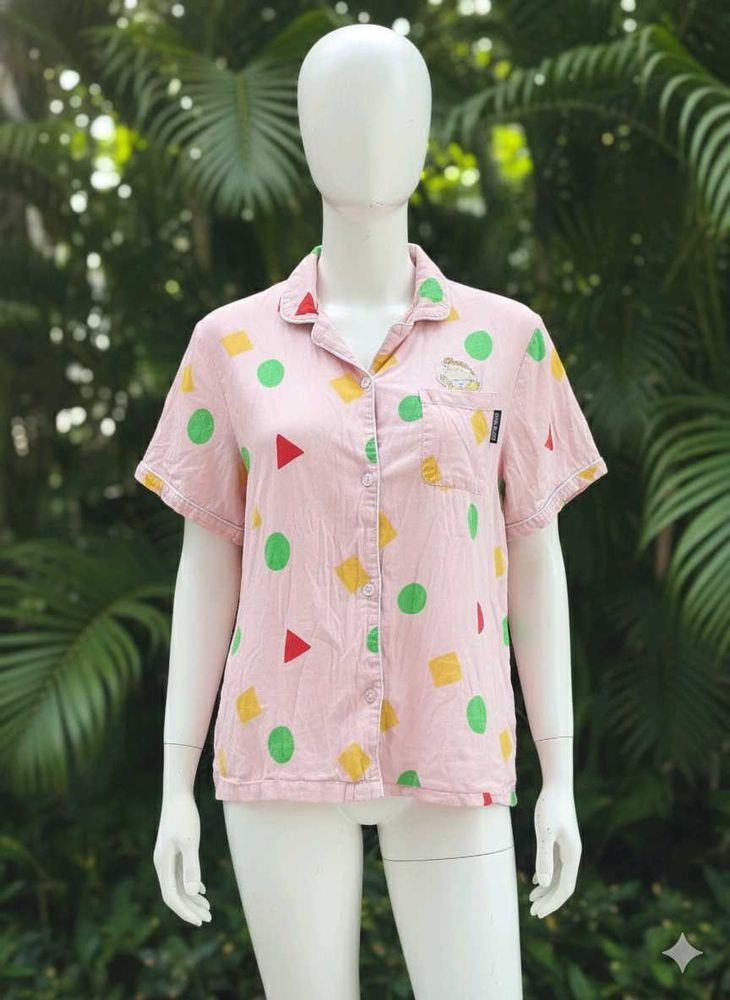 Cute Cartoon Print Shirt