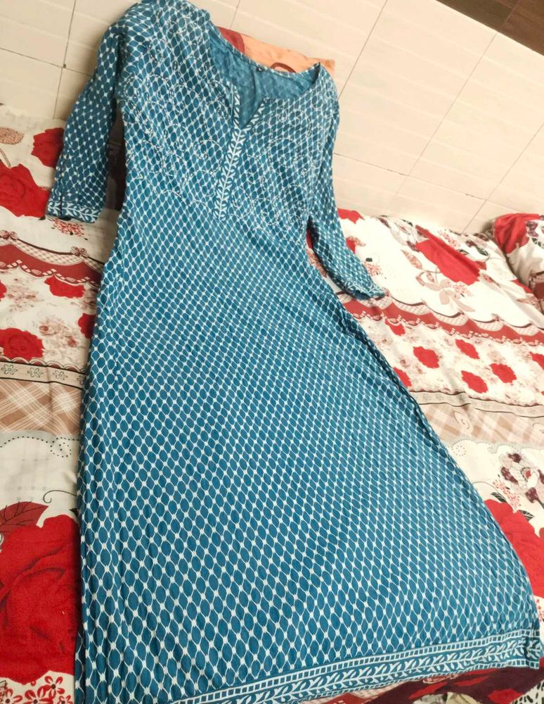 Blue Printed Kurta