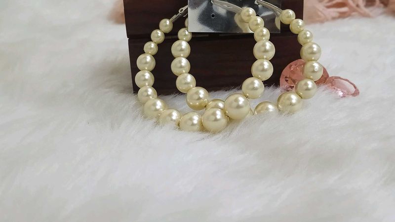 🍒Korean Pearl Hoop Earrings🍒