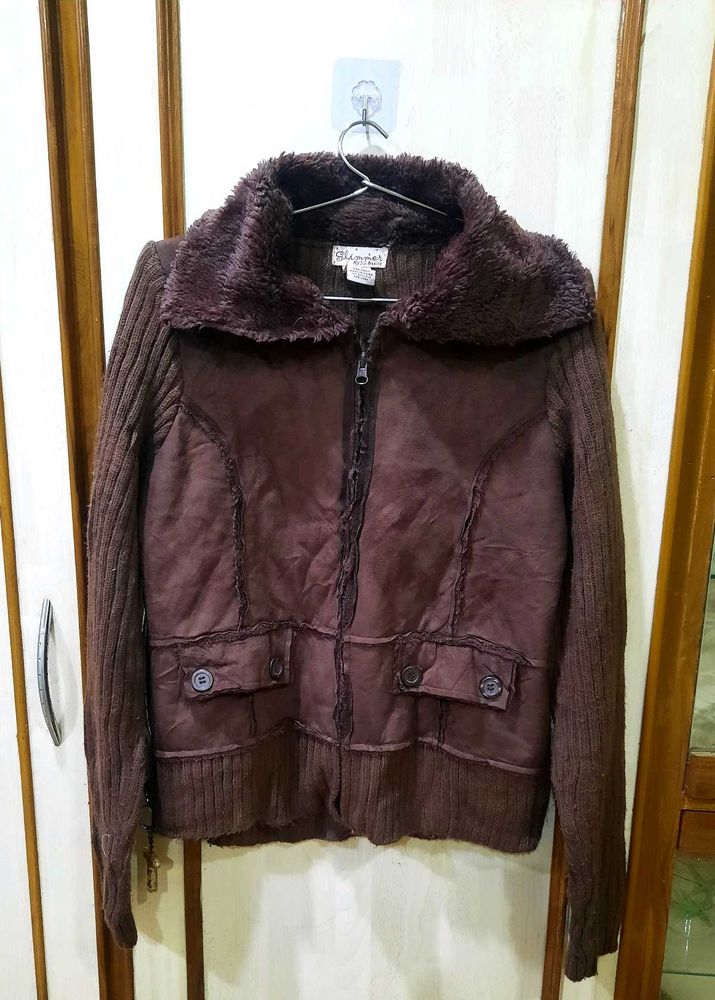 Vintage Style Fur Collar Jacket