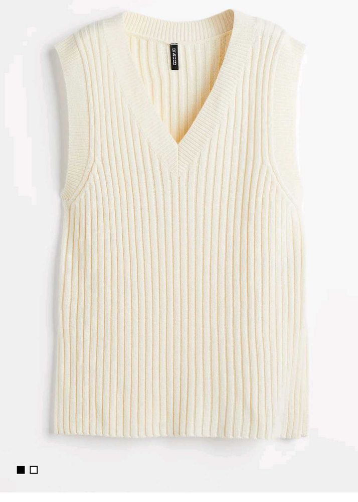 Cream Knit Vest