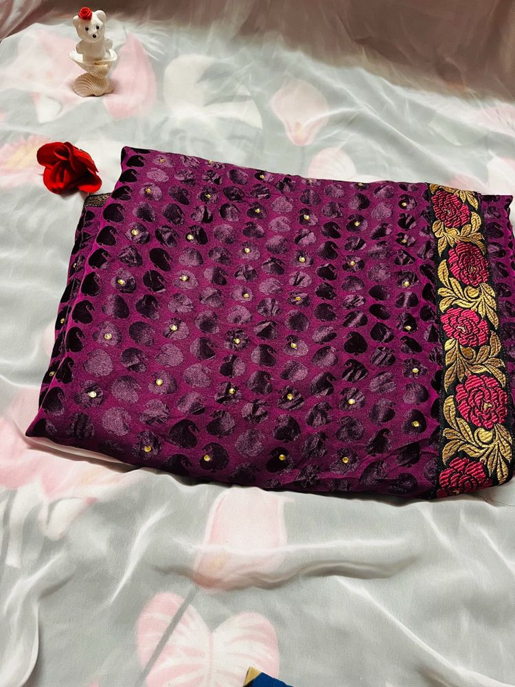 Elegant Purple Saree