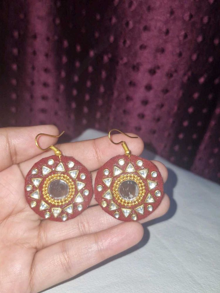 Mehroon Handmade Earrings