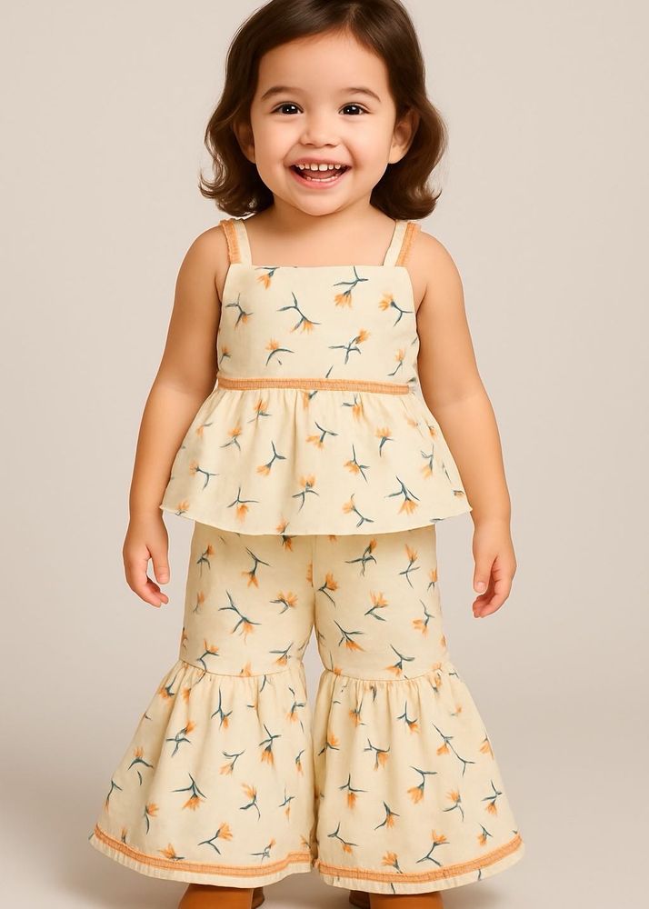 Cute Floral Girls Clothing Set