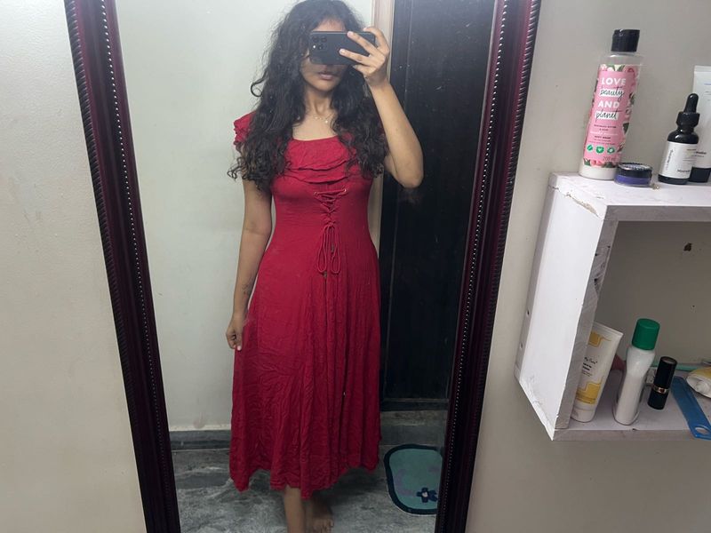 Red Midi Dress