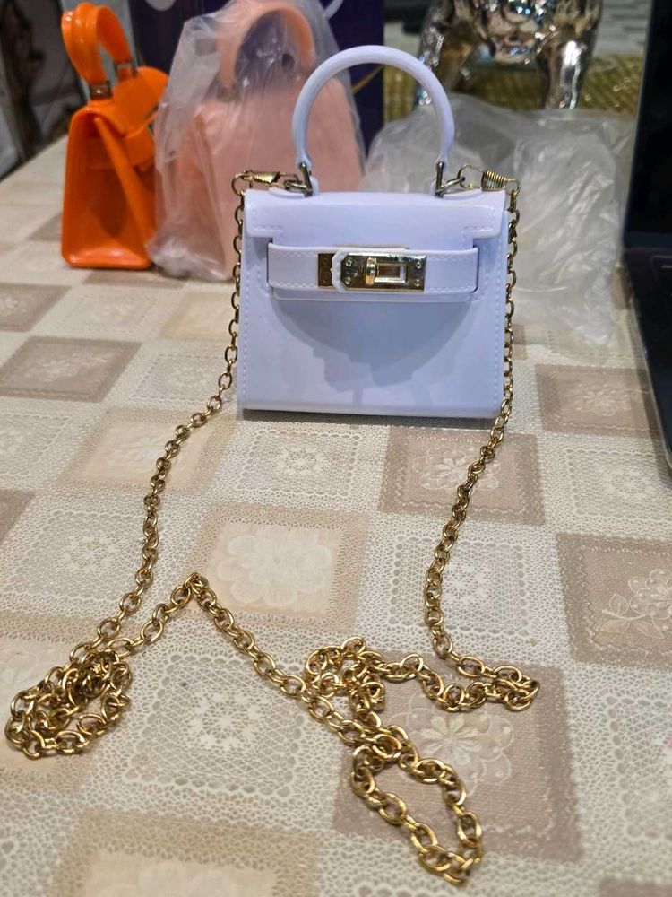 Cute Mini White Patent Handbag 👜