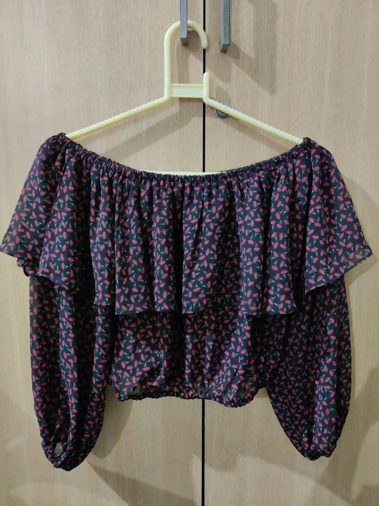 OFFSHOULDER CROP TOP FOR WOMEN