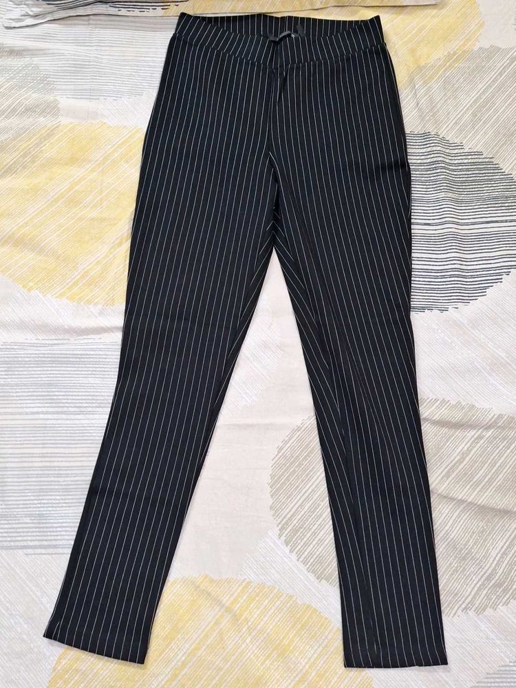 Striped Black Pants