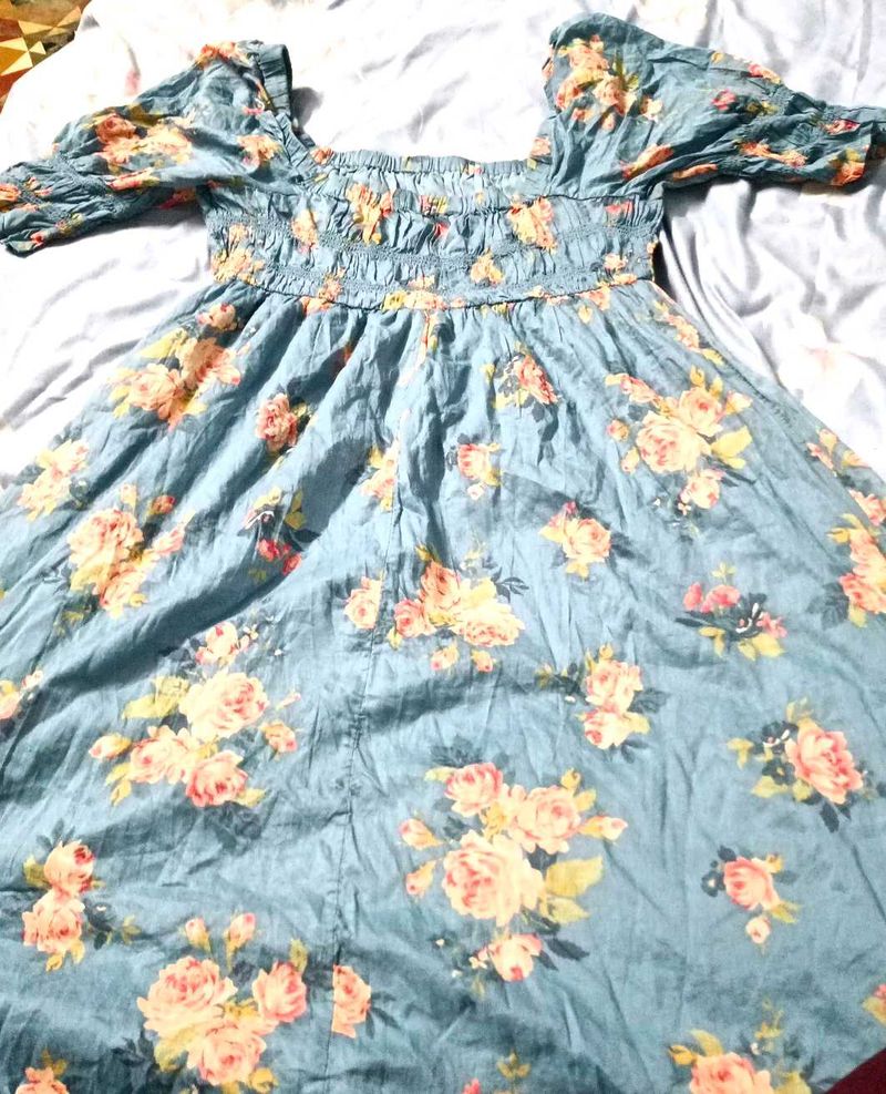 Floral Print Long Dress