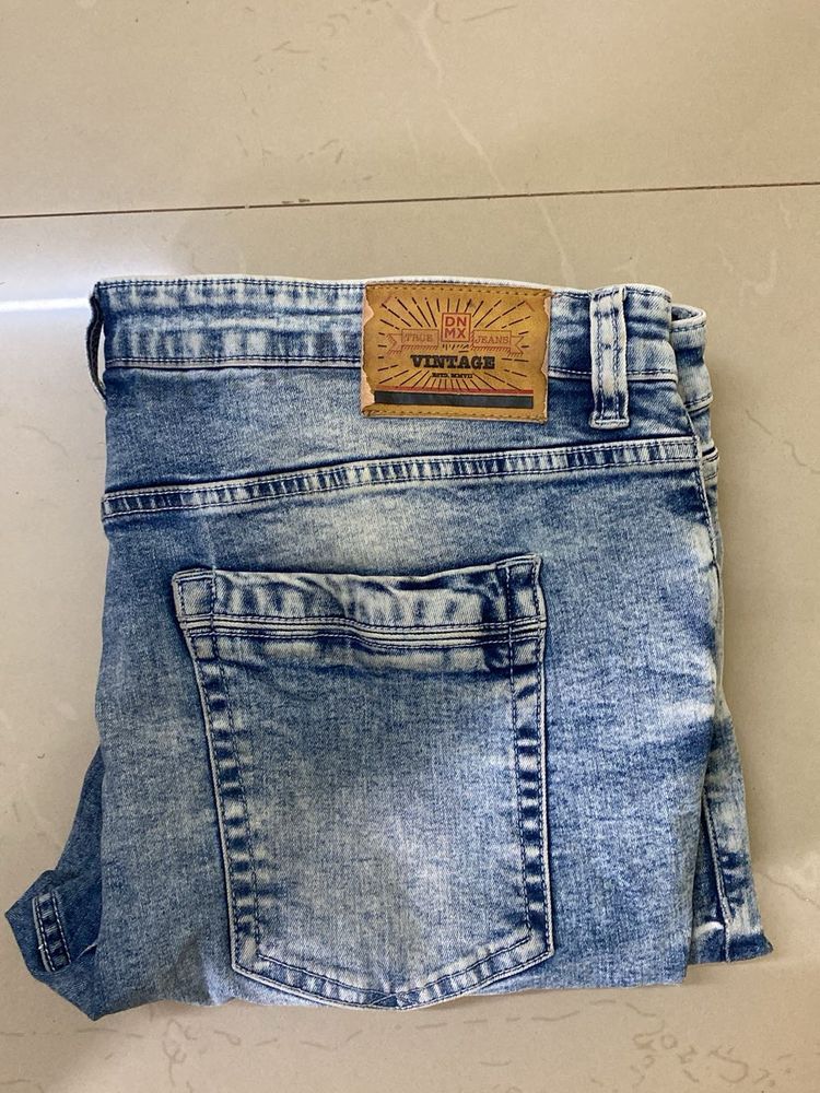 Vintage Wash Denim Jeans