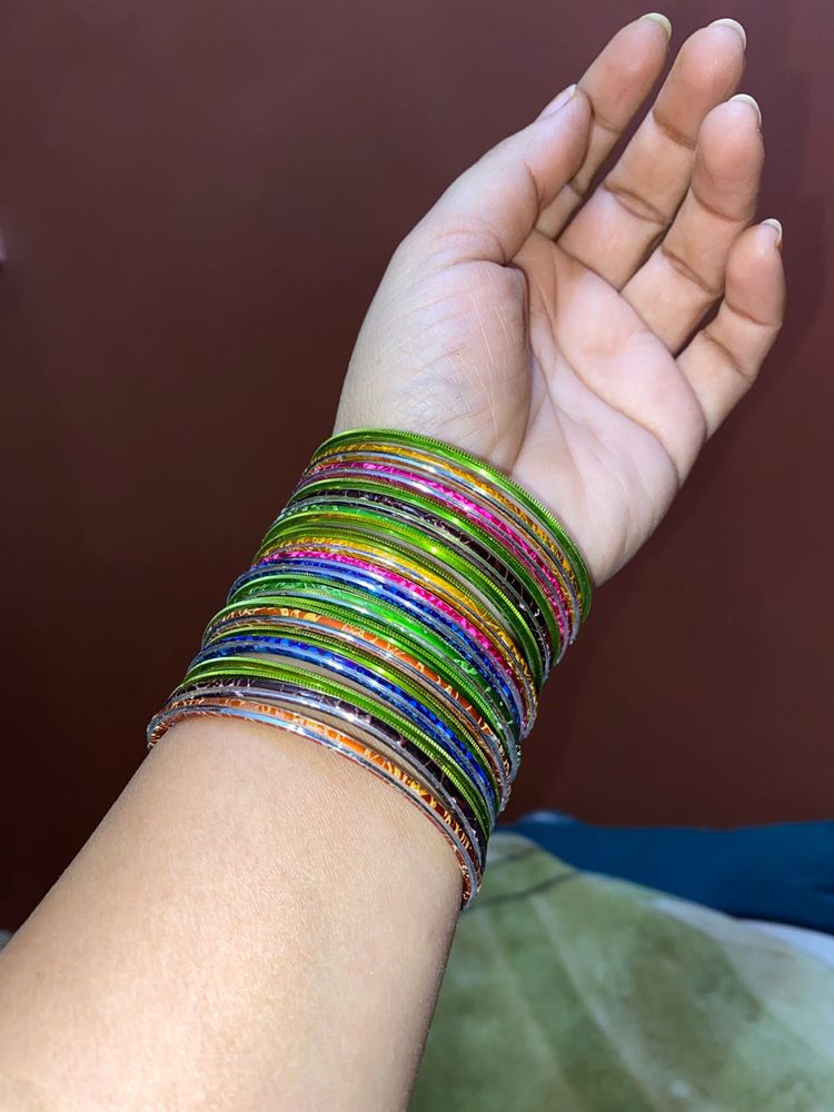 Multicoloured Metal Bangles