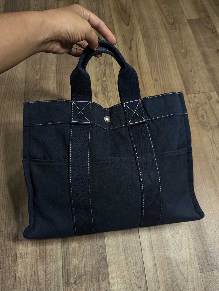 HERMES Authentic Canvas Bag
