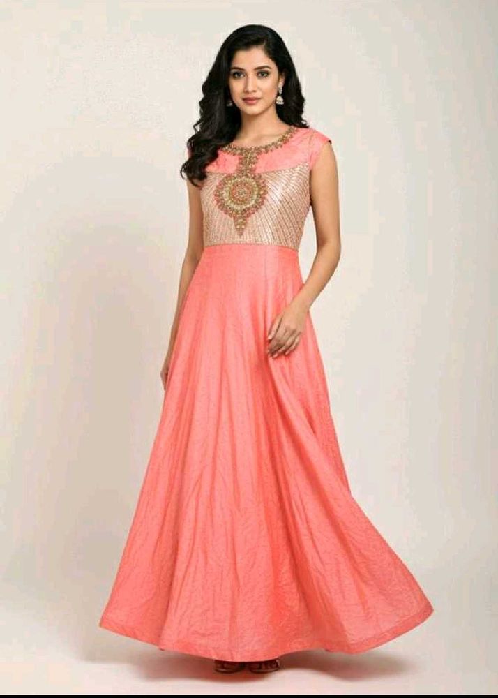 anarkali gown with dupatta and salvar Elegant Ethn