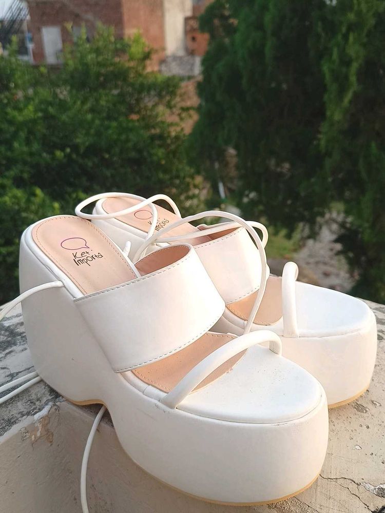 Tie- Up Chunky Heels