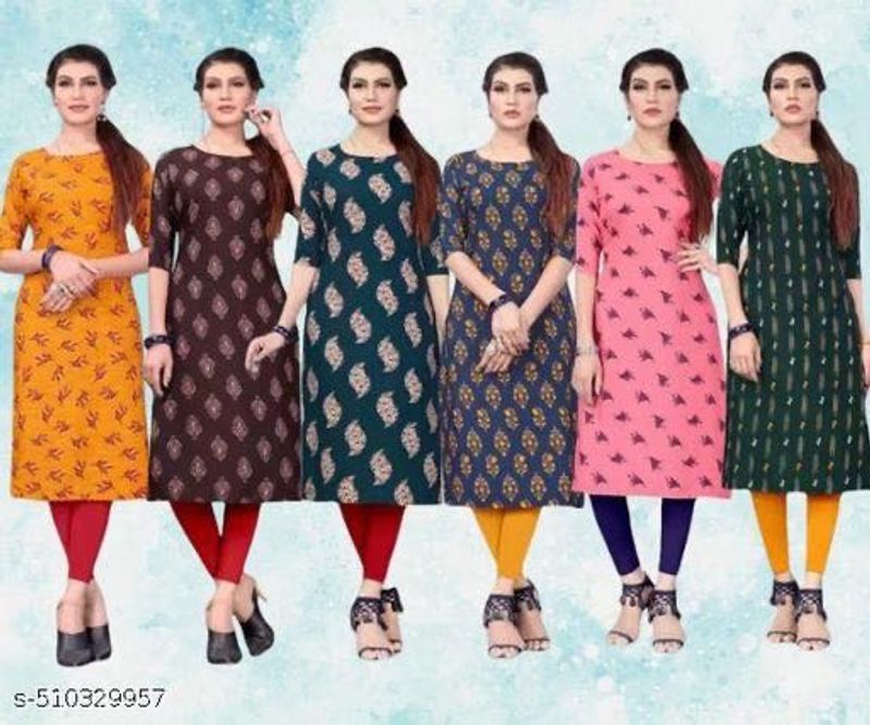 Women Printed Crepe Kurti