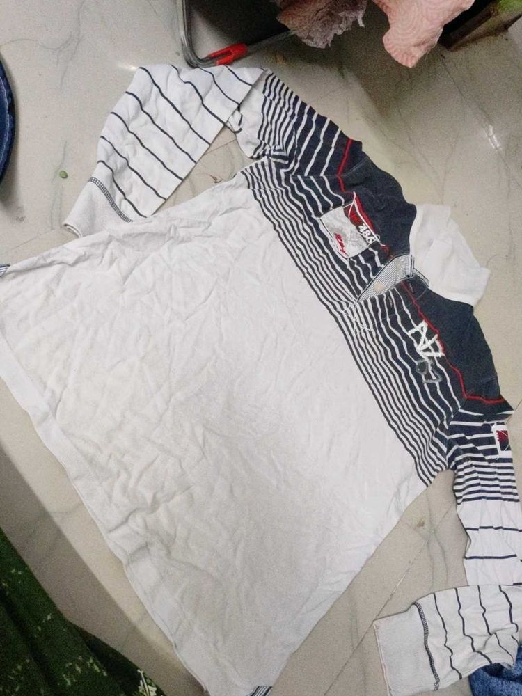 Nike Striped Long Sleeve Top