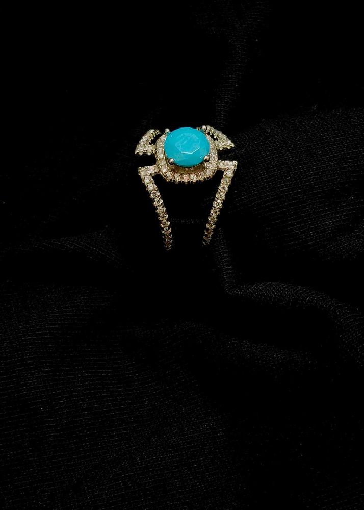 Turquoise stone Ring 925 Pure Silver