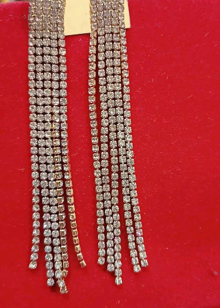 Sparkling Rhinestone Dangle Earrings