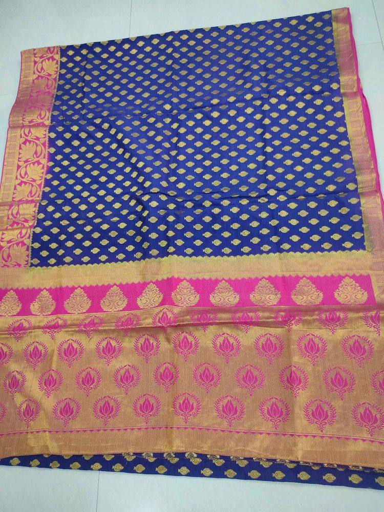 Elegant Blue Banarasi Saree