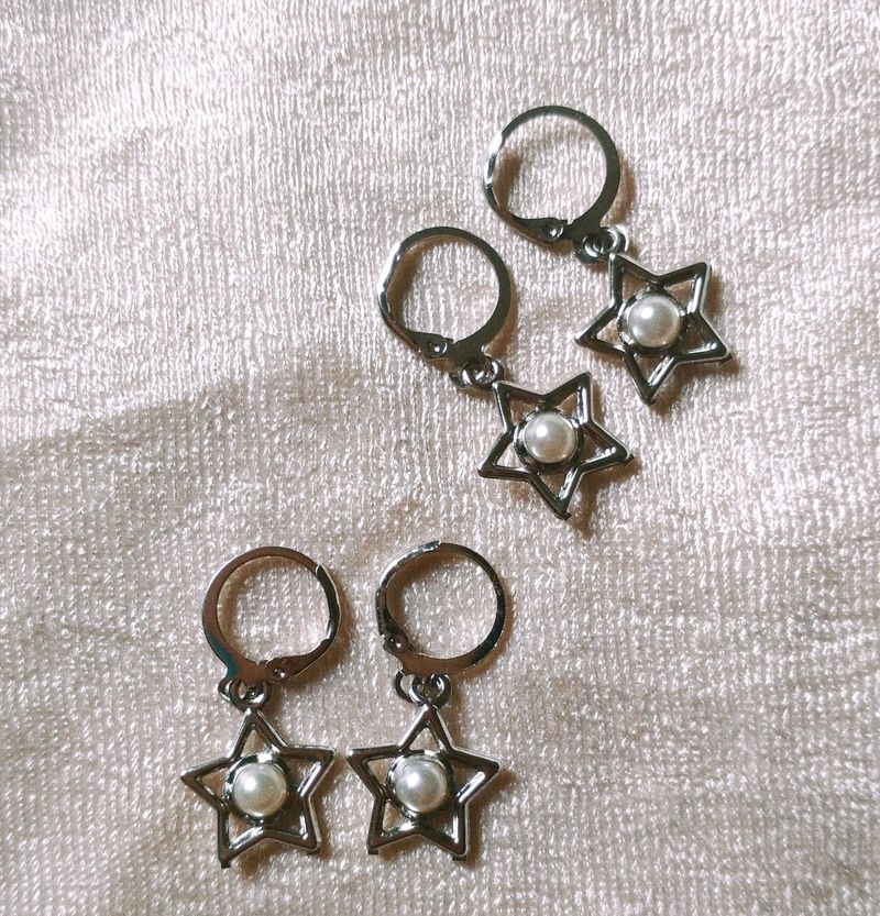star pearl hoop