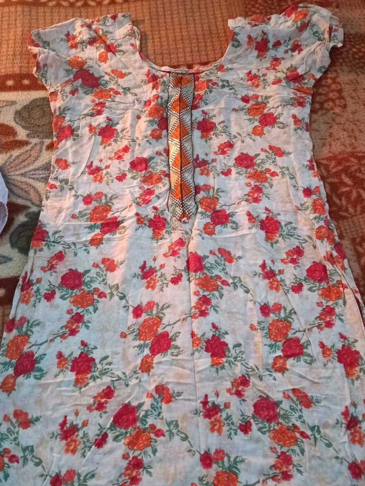 Floral Print Kurta