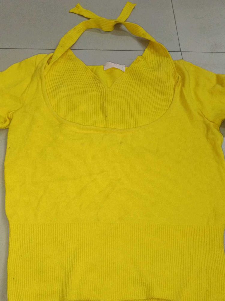 Bright Yellow Halter Top