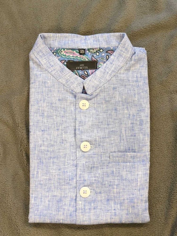 XL - Light Blue Nehru Jacket
