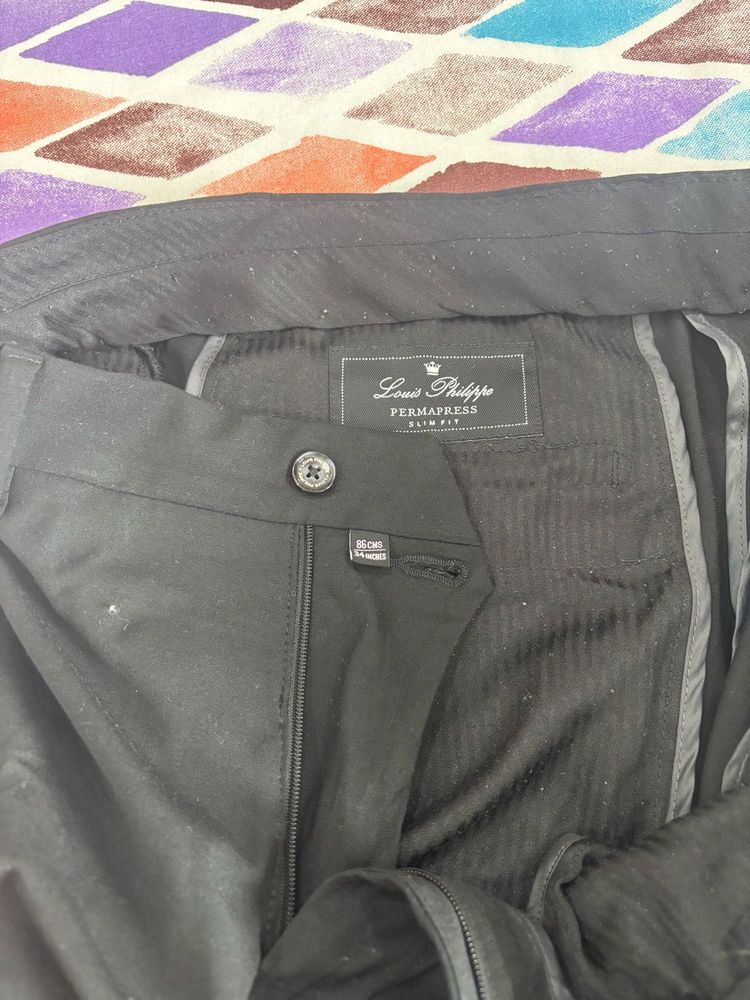 Louis Philippe Black Pants