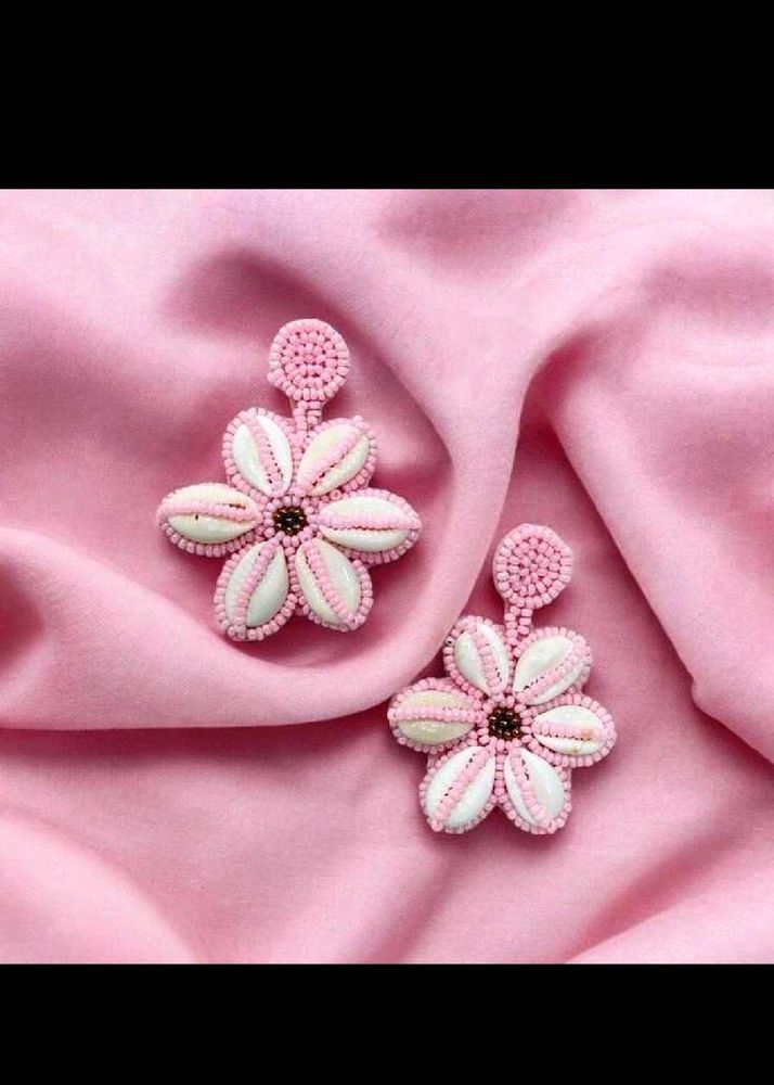 Flower Beaded Earrings