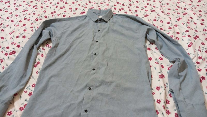 Men&#39;s Grey Long Sleeve Shirt XXL