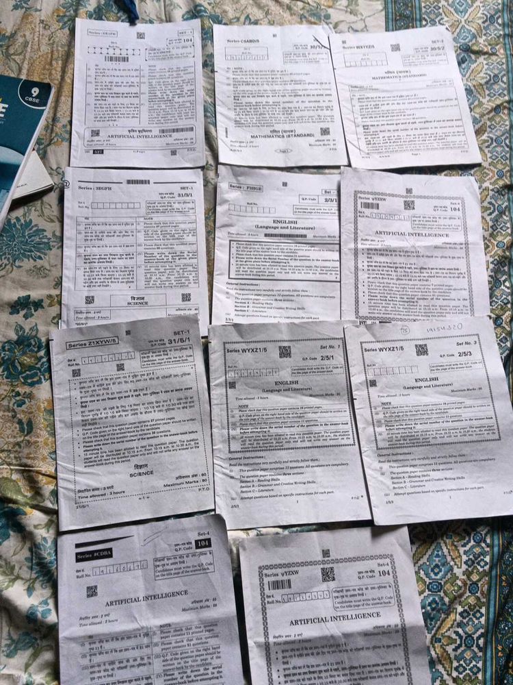 Class 10 Board Exam Papers( Random Year)