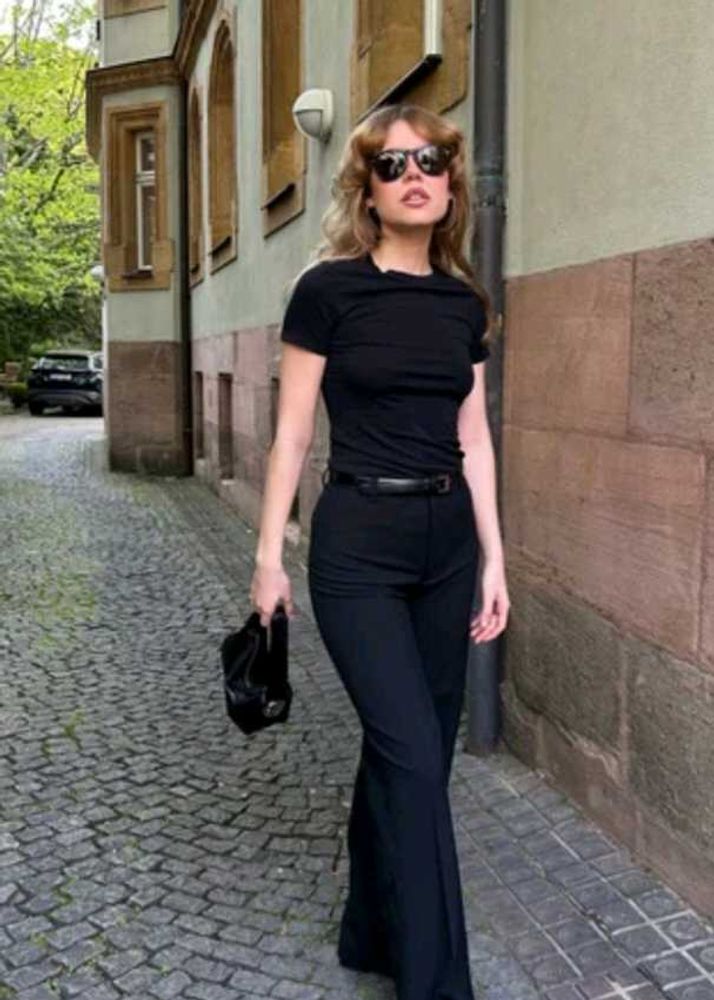 Black Flared Pants