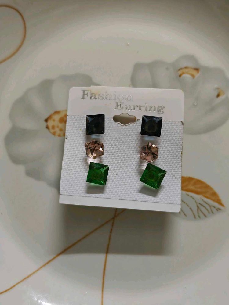 🆕 Earring Set - 3 Pairs