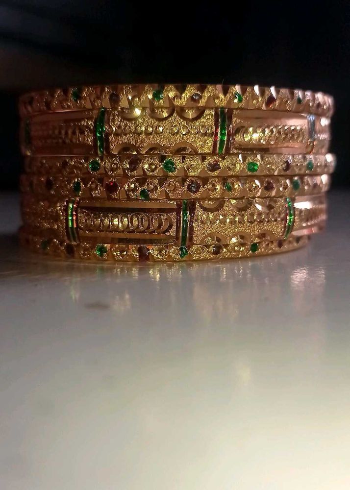 Golden Bangles Set