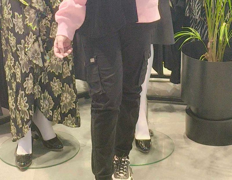 Black Cargo Style Pants