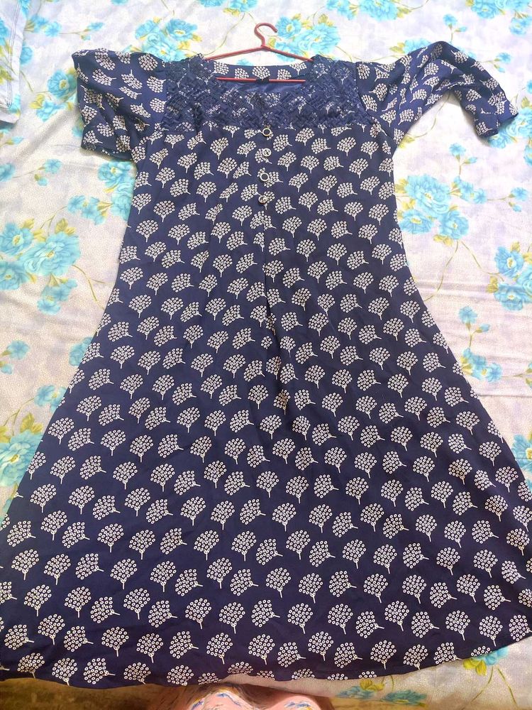 Blue Printed Kurta