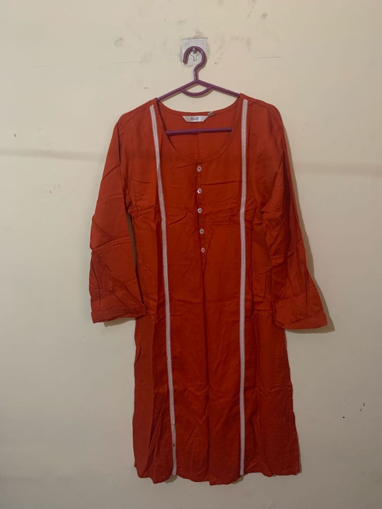 Max Orange White Kurta