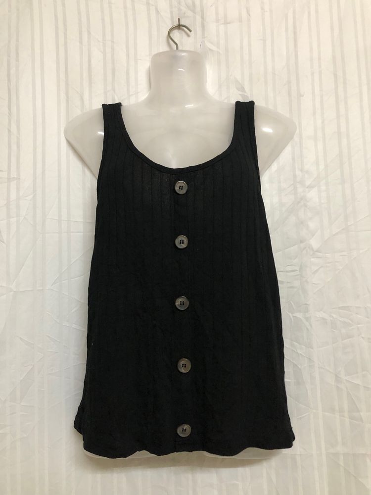 Bachata Black Sleeveless Top