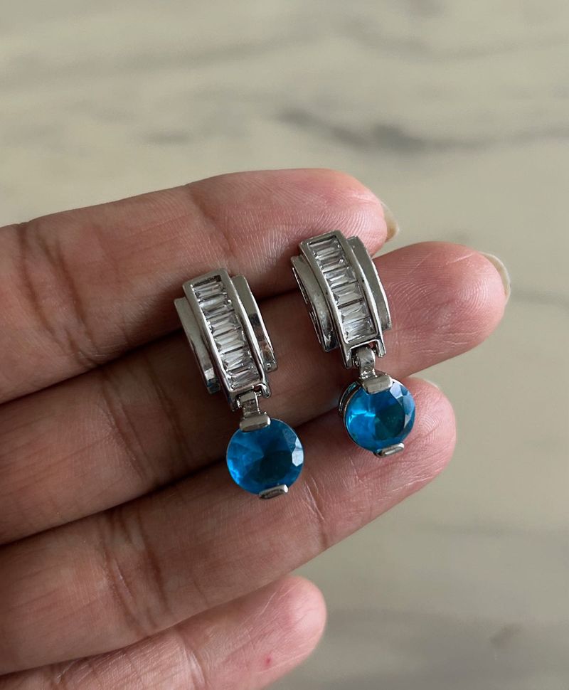 Blue Stone Drop Earrings!