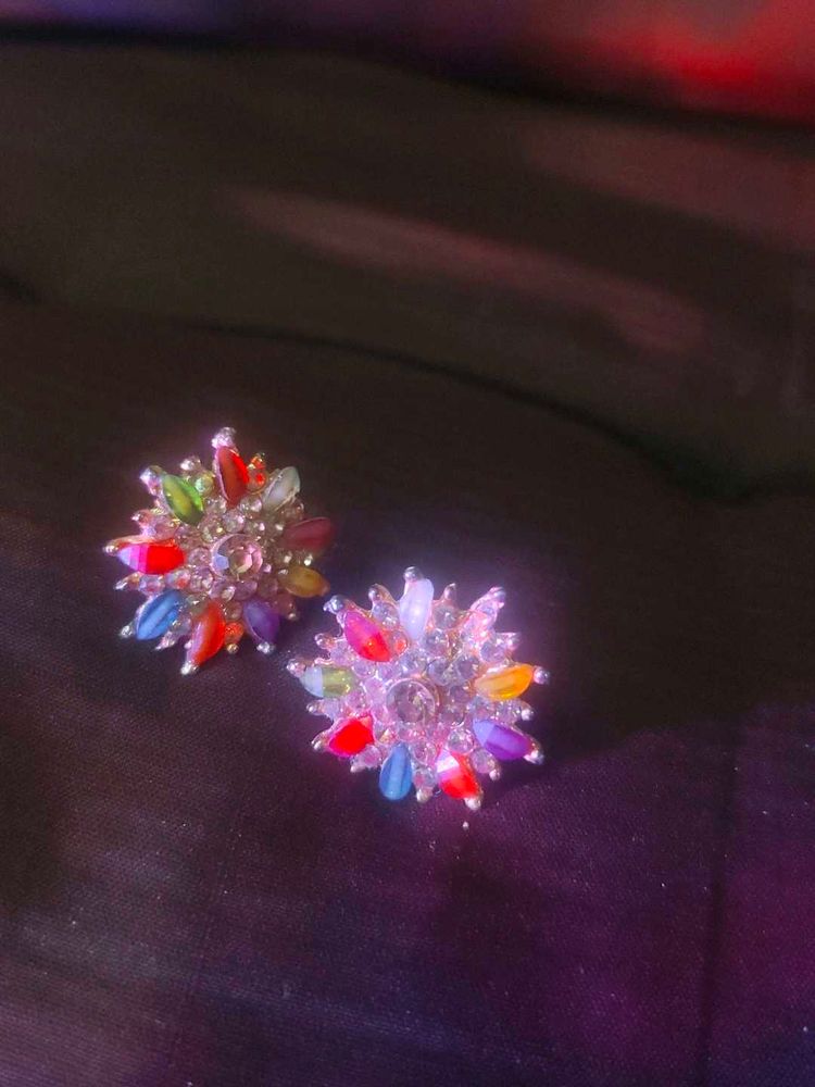 Colorful Rhinestone Earrings