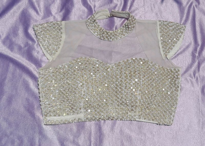 White Pearl Desiner Blouse 🤩🔥 Very Low Price