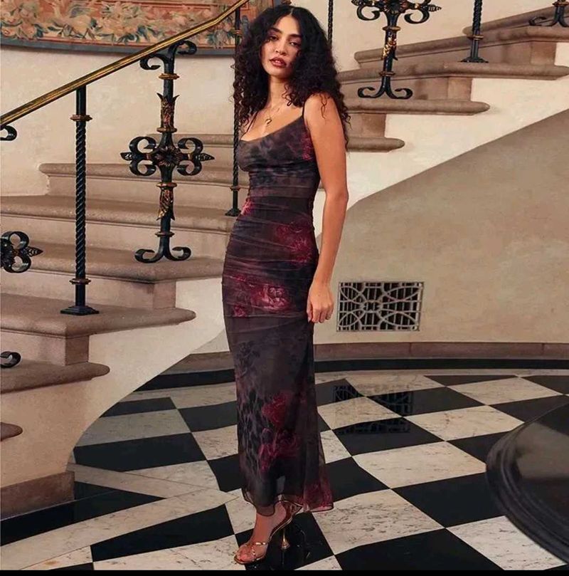 Elegant Floral Maxi Dress