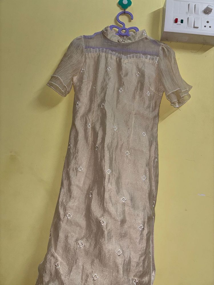 Elegant Embroidered Midi Dress